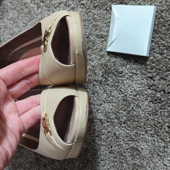 Cole Haan Leather Nude Peep-Toe Pumps - Picture 5 of 5